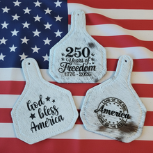 Load image into Gallery viewer, AMERICA BRANDED EAR TAG CHARMS