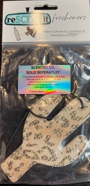 CACTUS SHAPES reSCENTit CAR CHARMS