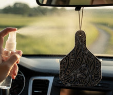 Load image into Gallery viewer, EAR TAG SHAPES reSCENTit CAR CHARMS