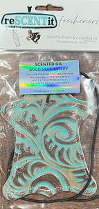 TURQUOISE TOOLED CHARMS